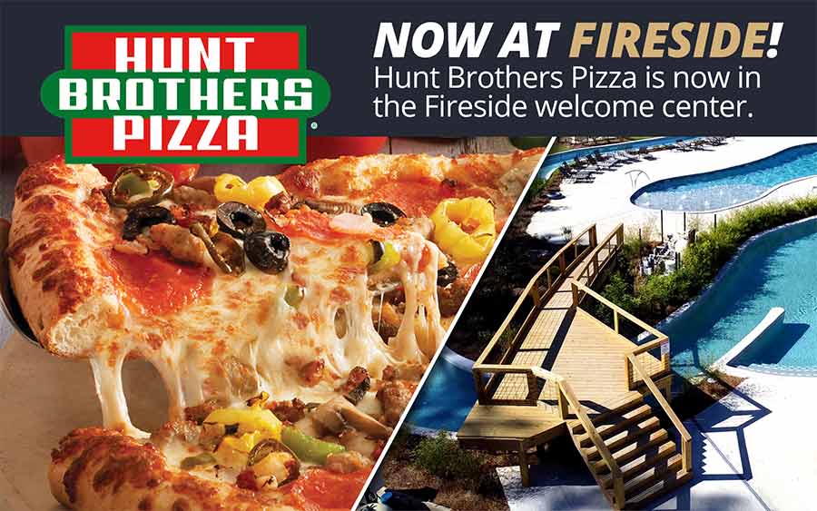 Hunt Brothers Pizza at Fireside RV Resort in Robert, Louisiana